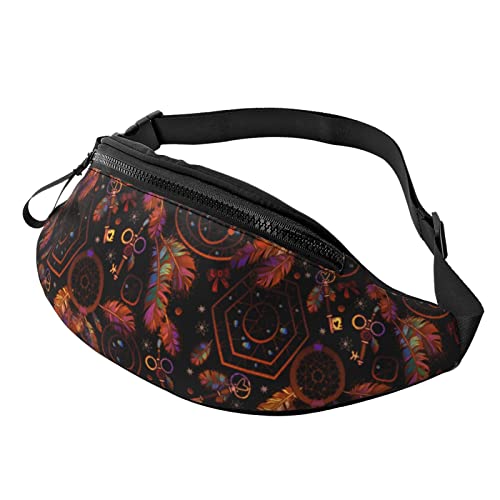 Damen Bauchtasche Traumfänger Für Den Tribal-Boho-Stil Unisex Sport Hüfttasche Mode,Atmungsaktiv Lauftasche Für Herren Aktivitäten Fahrrad 14X35Cm von 874