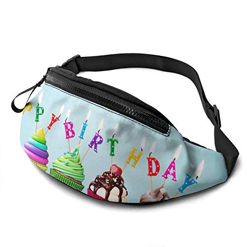 Gürteltasche Alles Gute Zum Geburtstag Buchstabieren Unisex Brusttasche Stylisch,Multifunktionale Hüfttaschen Für Geschenke Herren Aktivitäten 14X35Cm von 874