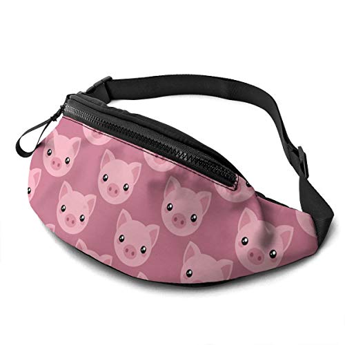 Gürteltasche Süßes Rosa Ferkel Unisex Hüfttasche Multifunktionale,Atmungsaktiv Sporttasche Für Joggen Geschenke Herren 14X35Cm von 874