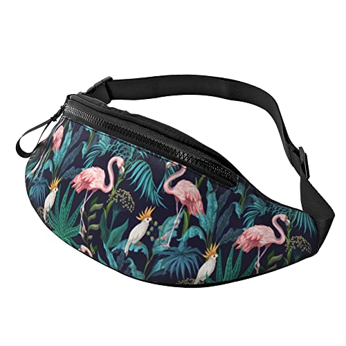 Handytasche Tasche Baum-Flamingo-Papageien Unisex Gürteltasche Verstellbarer,Mode Umhängetaschen Für Herren Hundetraining Radfahren 14X35Cm von 874