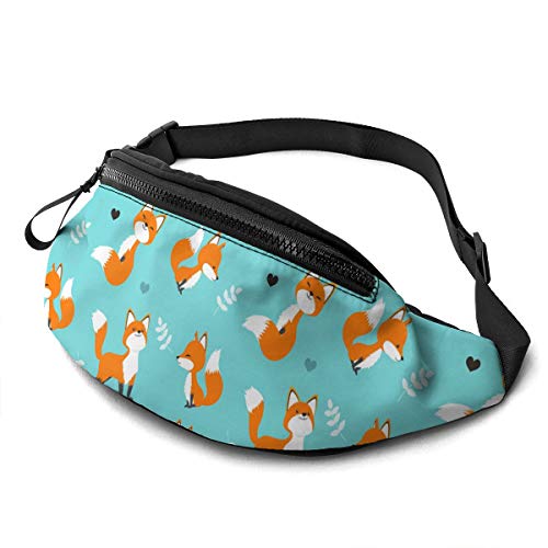 Hüfttasche Süßer Rotfuchs Unisex Bauchtasche Verstellbarer,Große Kapazität Handytasche Tasche Für Spazieren Herren Reisen 14X35Cm von 874