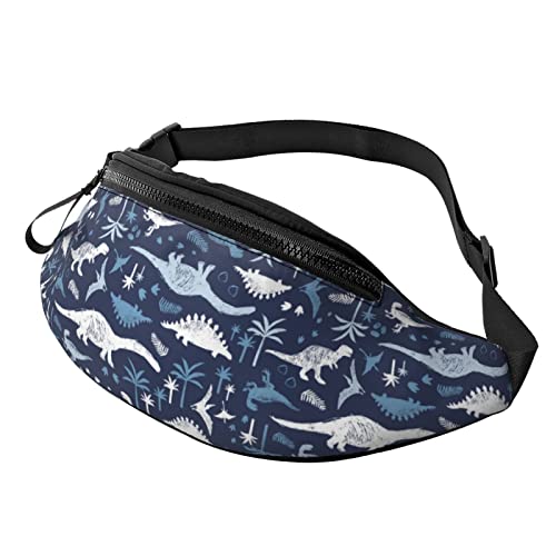 Lauftasche Blauer Dinosaurier Unisex Umhängetaschen Mode,Multifunktionale Gürteltasche Für Fitness Damen Herren 14X35Cm von 874