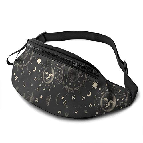 Lauftasche Satz Mond Unisex Gurttasche Mode,Atmungsaktiv Taillentasche Für Spazieren Herren Running 14X35Cm von 874