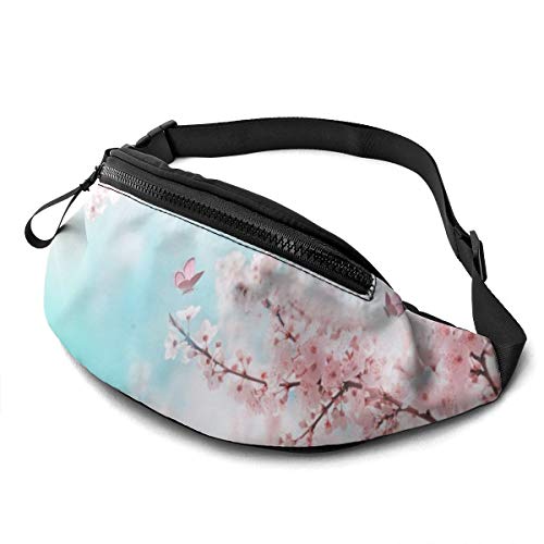 Sport Gürteltasche Blumenkirsche Unisex Gurttasche Stylisch,Mode Sport Hüfttasche Für Wandern Herren Reisen 14X35Cm von 874