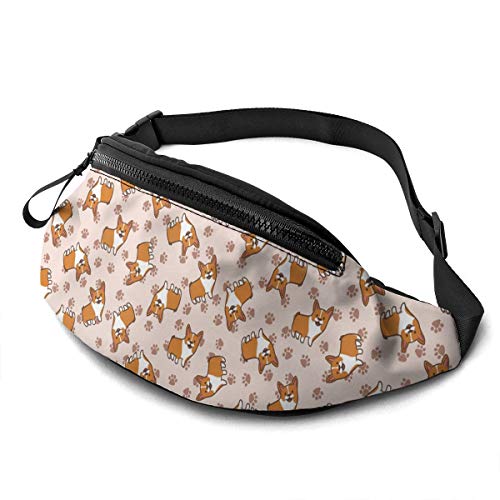 Sport Gürteltasche Corgi Unisex Hüfttasche Mode,Mit Reißverschluss Gurttasche Für Aktivitäten Herren Reisen 14X35Cm von 874