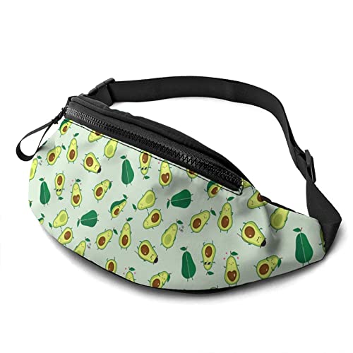 Sport Gürteltasche Süße Avocados Unisex Handytasche Tasche Mode,Atmungsaktiv Waist Fanny Pack Für Wandern Herren Reisen 14X35Cm von 874