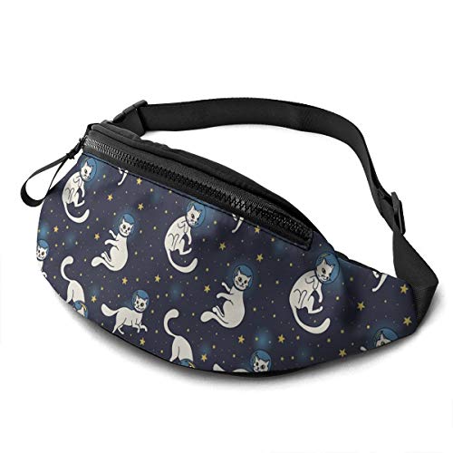 Sport Gürteltasche Weltraumsterne Kat Unisex Lauftasche Mode,Große Kapazität Gürteltasche Für Geschenke Aktivitäten Herren 14X35Cm von 874