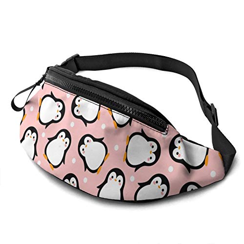 Sport Hüfttasche Niedlicher Pinguin-Cartoon Unisex Gürteltasche Mode,Mit Reißverschluss Schultertaschen Für Herren Fitness Camping 14X35Cm von 874