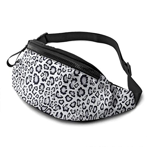 Taillentasche Schneeleoparden-Tierhautdruck Unisex Sport Gürteltasche Stylisch,Multifunktionale Gürteltasche Für Herren Joggen Damen 14X35Cm von 874