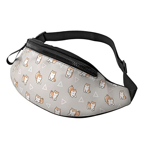 Waist Fanny Pack Niedlicher Cartoon Shiba Inu Unisex Sport Hüfttasche Multifunktionale,Große Kapazität Sport Gürteltasche Für Camping Aktivitäten Herren 14X35Cm von 874