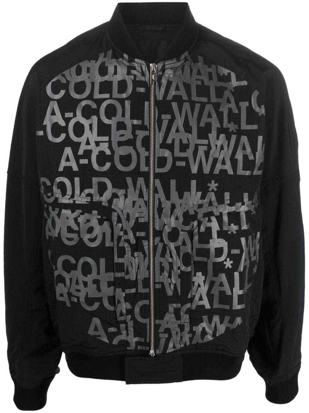 A-COLD-WALL* Bomberjacke mit Logo-Print - Schwarz von A-COLD-WALL*