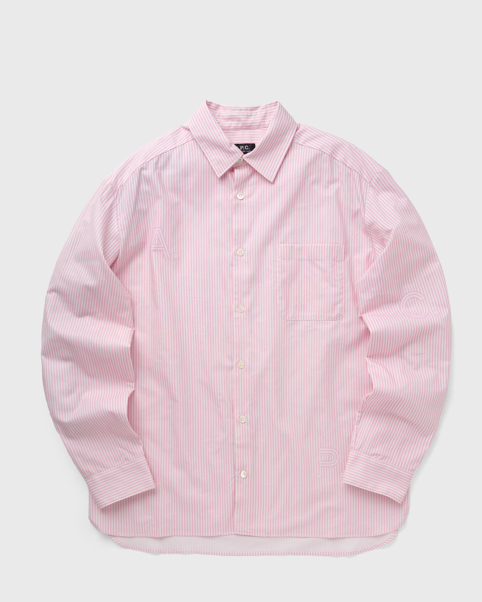 A.P.C. Chemise malo men Longsleeves pink in Größe:S von A.P.C.