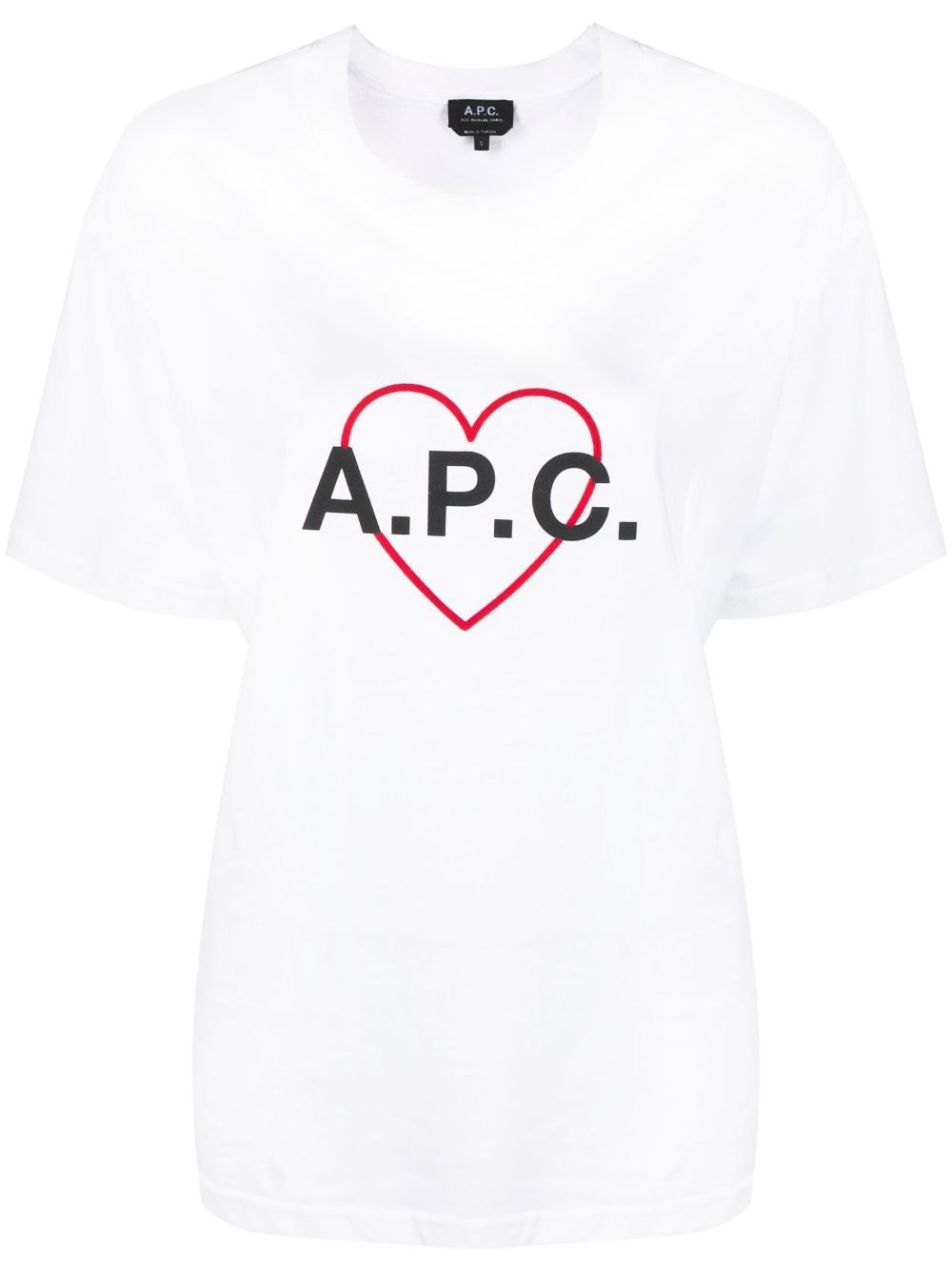 A.P.C. T-Shirt mit Herz-Print - Weiß von A.P.C.