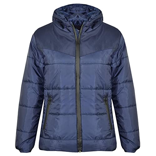 A2Z 4 Kids® Gepolstert Jacke Kinder Stilvoll Puffer Bubble Mit Kapuzen Reißverschluss - Jacket Puffer 430 Navy 9-10. von A2Z 4 Kids