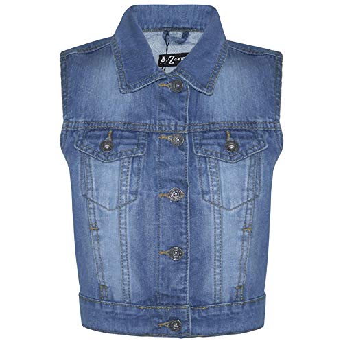 A2Z 4 Kids Kinder Mädchen Dünn Jeans Designer Mode Jeans - Denim Jacket JK17 Mid Blue 11-12 von A2Z 4 Kids