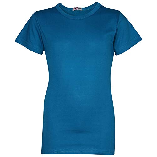 A2Z 4 Kids Kinder Mädchen T Shirts 100% Baumwolle Schlicht - Girls T Shirt Blue 9-10 von A2Z 4 Kids