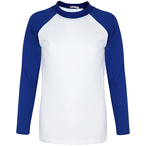 A2Z 4 Kids Raglan Stil T Shirt Farbe Kontrast Spitze Super - T Shirt PL425 Royal 9-10 von A2Z 4 Kids