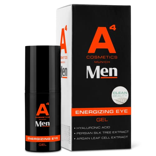 A4 Men - Energizing Eye Gel Augengel | Leichtes Anti-Aging Augengel | zieht schnell in ein und verleiht reichlich Feuchtigkeit (15ml) von A4 COSMETICS