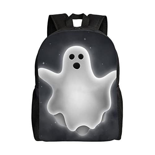 AABSTBFM American Football Field Ball Sport Leichter Schulrucksack Klassisch College Rucksack Schultaschen 15 Zoll Laptop Schule Daypack Für Mädchen Jungen, Schwarz und Halloween-Geist, Einheitsgröße von AABSTBFM