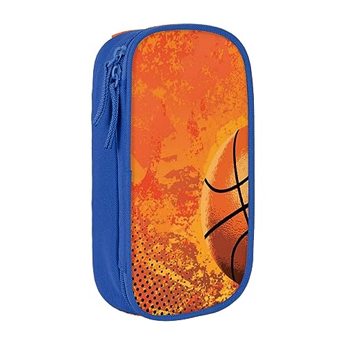 AABSTBFM Basketball-Federmäppchen, großes Fassungsvermögen, mit Reißverschluss, ideales Geschenk für Schule, Büro und Reisen, Schwarz, blau, Einheitsgröße, Schulranzen von AABSTBFM