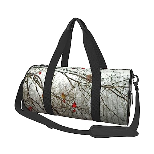 Girl Dance Butterfly Runde Reisetasche mit großem Fassungsvermögen, leicht und langlebig, ideales Geschenk für Wandern, Urlaub, Geschäftsreisen und mehr, Birkenbäume, Einheitsgröße von AABSTBFM