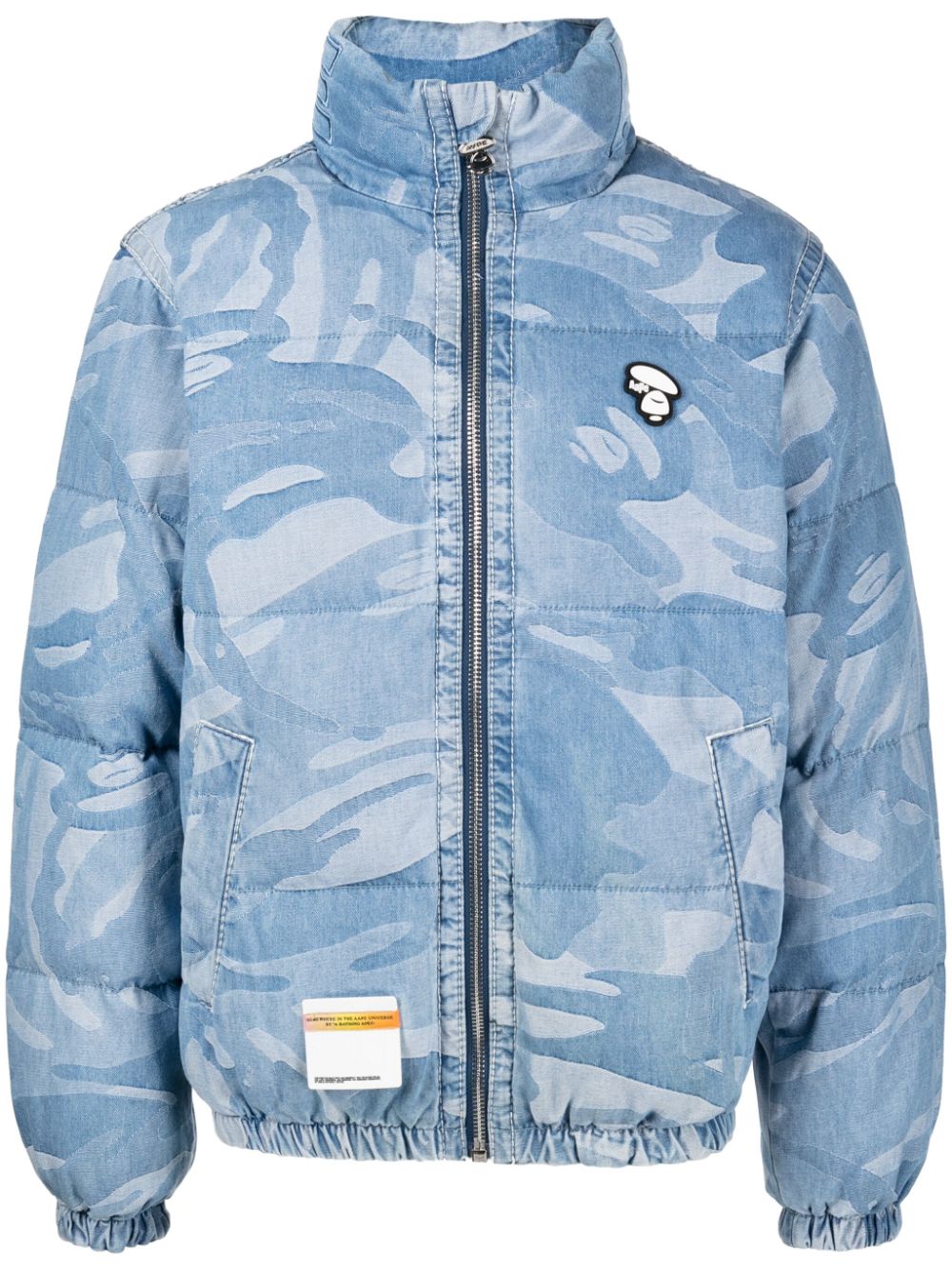 AAPE BY *A BATHING APE® Daunenjacke mit Camouflagemuster - Blau von AAPE BY *A BATHING APE®