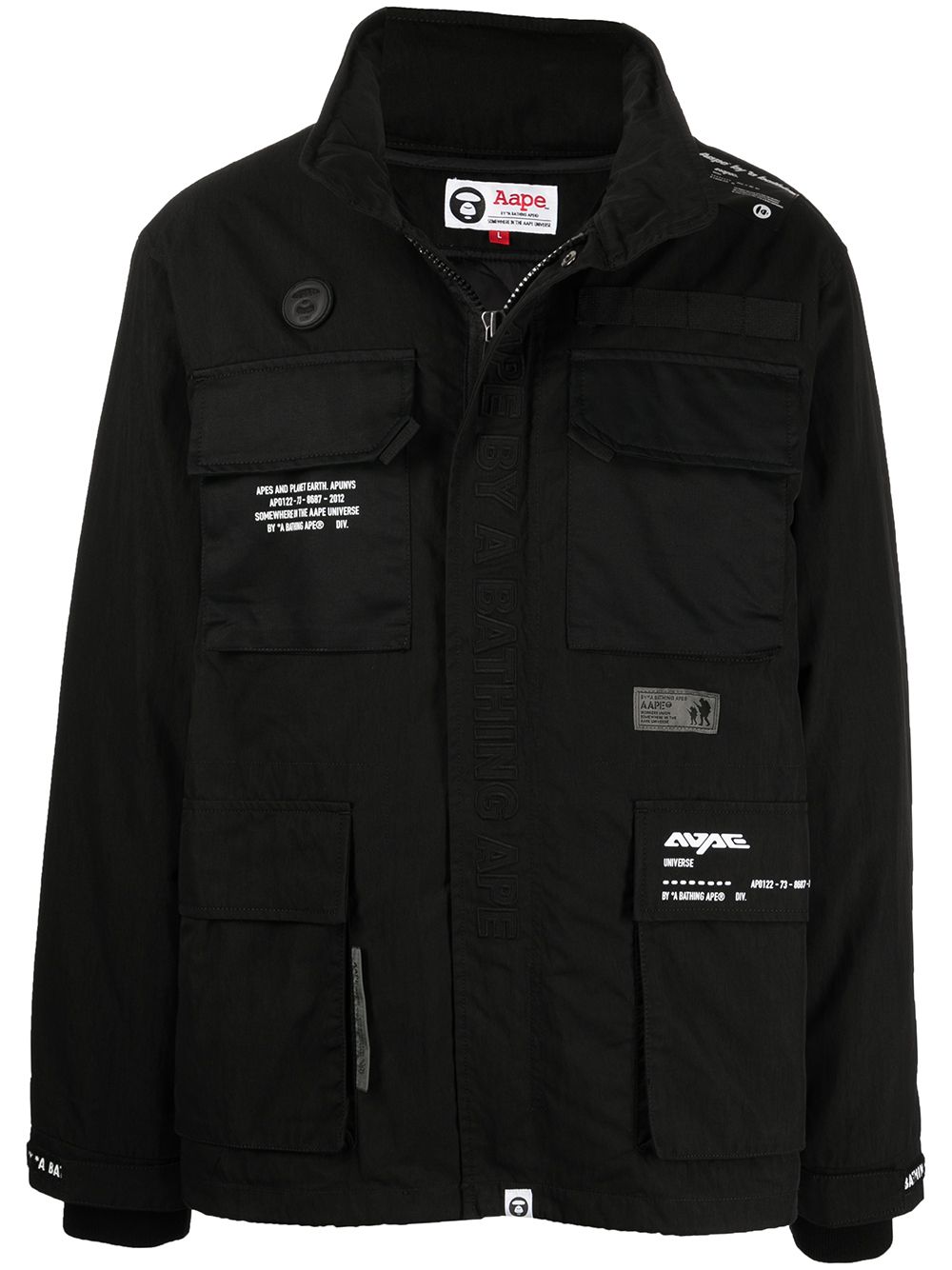 AAPE BY *A BATHING APE® Jacke mit Logo-Print - Schwarz von AAPE BY *A BATHING APE®