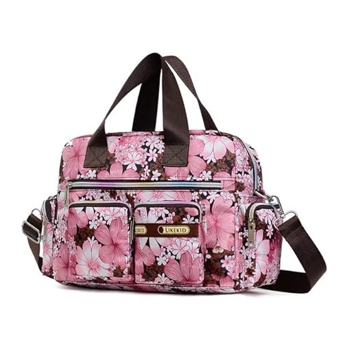 AAPIE Damen Messenger Bag Casual Handtasche Schulter Große Kapazität Wasserdicht Tote Bag Blumen bedruckte Taschen Outdoor Picknick Tasche für Frauen von AAPIE