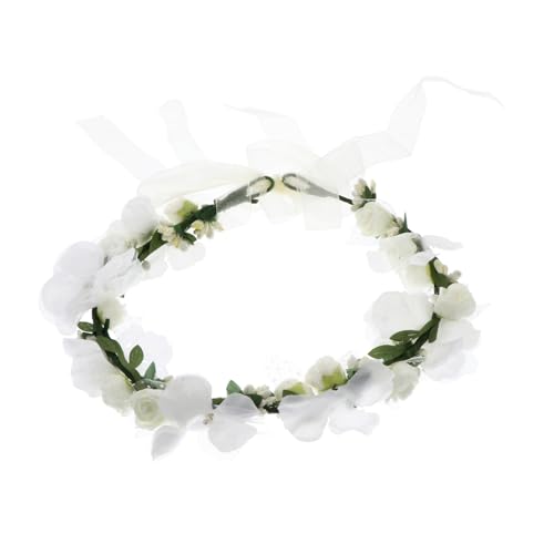 ABOOFAN 2st Künstlicher Blumenkranz Haarschmuck Strandresort Mädchen Weiß Kleidung Plastik von ABOOFAN