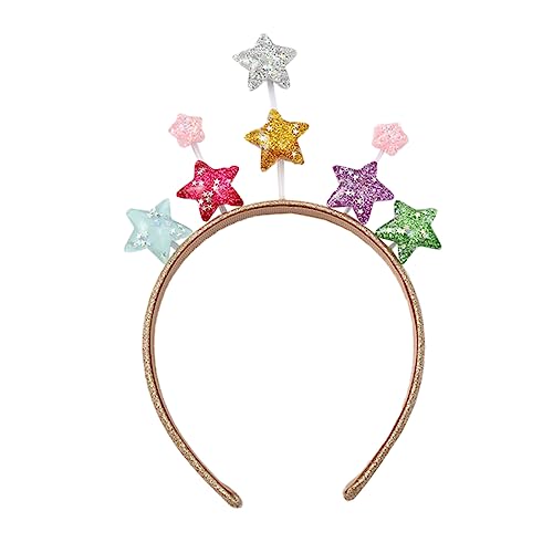 ABOOFAN 2 Stk Weihnachtsstirnband Prinzessin Hochzeit Stirnband Cartoon-star-stirnband Geburtstag Tiara Stirnband Gastgeschenke Für Weihnachtsfeiern Kind Eisen Blumenmädchen Schal von ABOOFAN