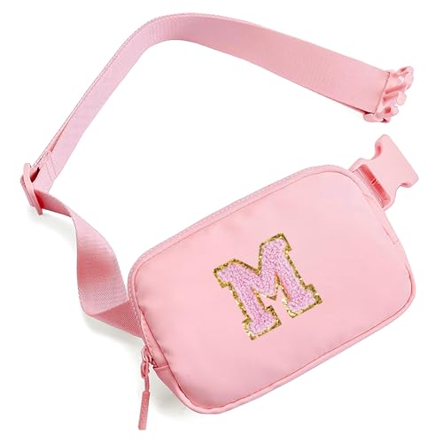 Kleine Bauchtasche mit Initialbuchstaben, Gürteltasche für Teenager, Mädchen, Frauen, Mini-Hüfttasche mit verstellbarem Riemen, niedlich, adrett, Umhängetasche, trendig, personalisierbar, Geburtstags- von ABOUME