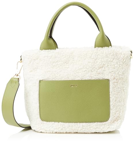 ABRO Unisex Shopper Raquel Small Tasche, Elfenbein-Oliv von ABRO