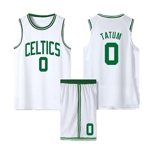 2-Teiliges Kinder/Erwachsener Basketball Jersey Shirt und Shorts 2024, Kinder/Erwachsener Basketball ärmellose Anzug, Kinder/Erwachsener Basketball Jersey & Basketball Shorts Weiß L von ABRTJCL