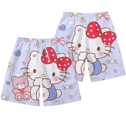 Schlafanzughosen für Damen Pyjamahose Damen Kurz Schlaber Hosen Damen Anime Schlafanzug Schlaf Shorts Damen Kurz Damen Pyjama Kurz Y2k Hosen Violett S von ABRTJCL