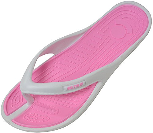 Damen Sommer/Urlaub/Strand/Pool Flip Flops/Sandalen/Schuhe, Pink - rose - Größe: 38 EU von ABSOLUTE FOOTWEAR