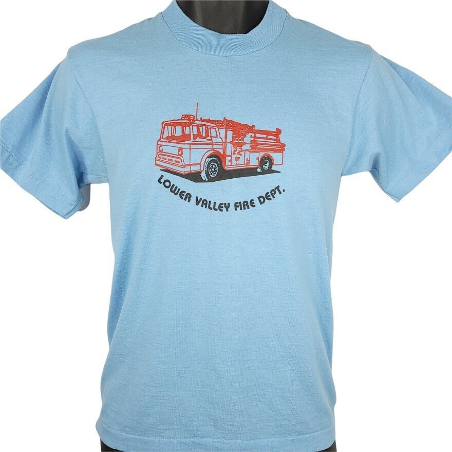 Lower Valley Fire Department T Shirt Vintage 80Er Jahre Feuerwehrmänner 50/50 Made in Usa Herren Größe Klein von ABoutiqueForHim