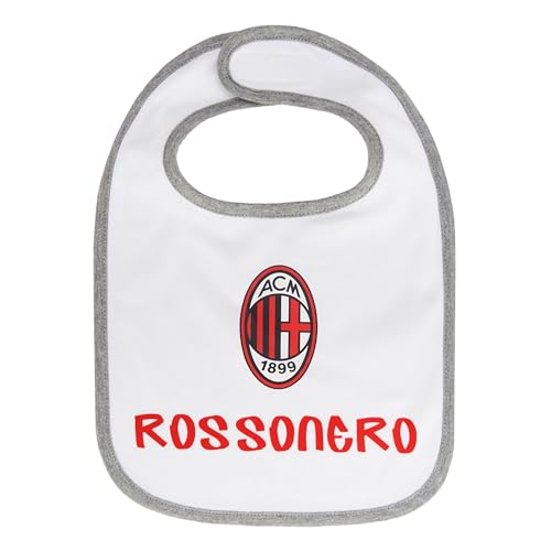 AC Milan Baby-Jungen Aufschrift Red Black Lätzchen, weiß, One Size AC Milan Baby-Jungen Aufschrift Red Black Lätzchen, weiß, One Size von AC Milan