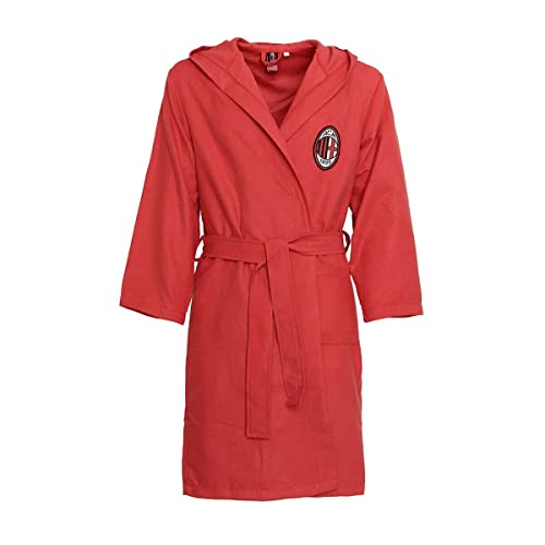 AC Milan Unisex M001 Bademantel aus Mikrofaser, rot, S von hermet