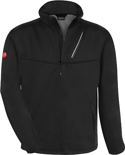 ACE Handyman Arbeits-Pullover - warmes Fleece-Futter & Reißverschluss - Pulli für die Arbeit - 35% Baumwolle - Schwarz - XXL von ACE