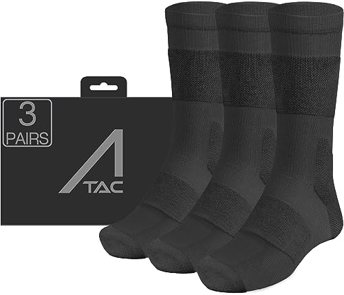 ACE Schakal Socken - 3 Paar taktische Strümpfe mit Merino-Wolle & Antiblasen-Polster - Wandern & Trekking - Schwarz - 39.5-42 von ACE