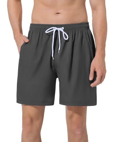 ACHTELEPHS Badehose Herren mit Tasche, Schnelltrocknend Männer Badeshorts mit Netz Swimming Shorts Bademode Schwimmhose Badehosen Dunkelgrau L ACHTELEPHS Badehose Herren mit Tasche, Schnelltrocknend Männer Badeshorts mit Netz Swimming Shorts Bademode Schwimmhose Badehosen Dunkelgrau L von ACHTELEPHS
