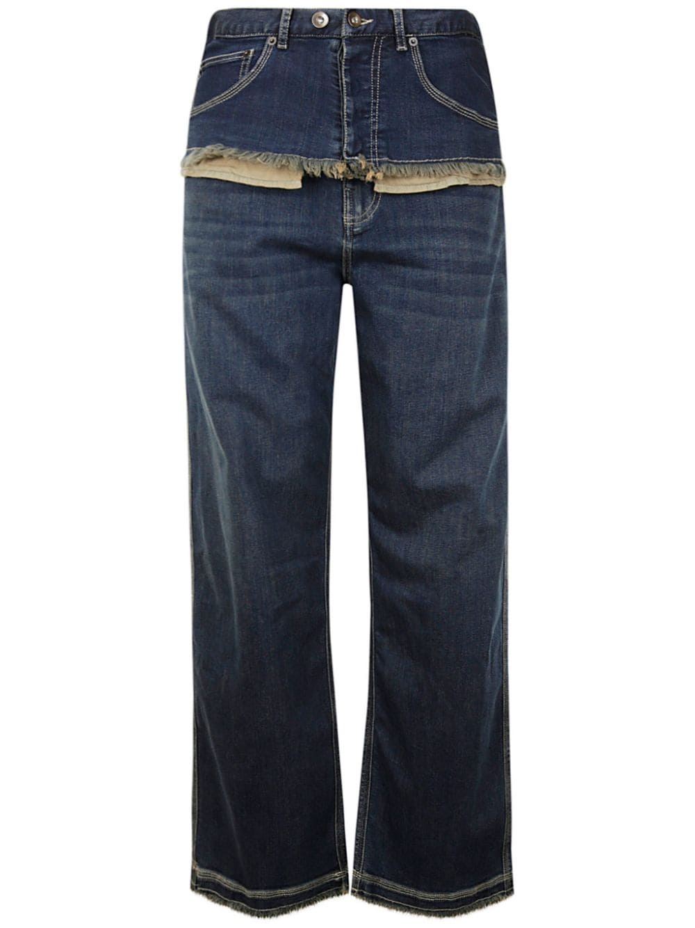 ACT Nº1 Ausgefranste Wide-Leg-Jeans - Blau von ACT Nº1