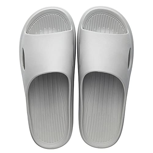 ACemt Hausschuhe Herren Filz Geschlossen Outdoor-Super-Hausschuhe Hausschuhe Baden Paare Zuhause Dicke weiche Slip-Sohlen Nicht Herren-Hausschuh Schuhe Herren Ultra (Grey, 42-43) von ACemt