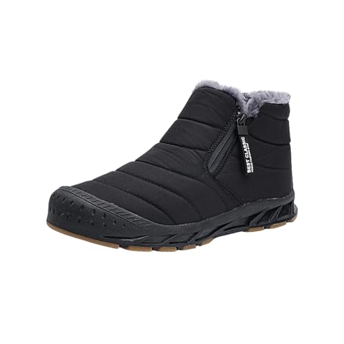 ACosySch Winterschuhe Herren Outdoor Winter Pro Warm Gefüttert Schneestiefel Reißverschluss Kurzschaft Stiefel Damen Flach Boots Traillaufschuhe Bequem Rutschfeste Winterstiefel von ACosySch