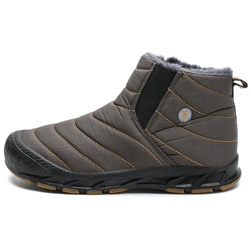 ACosySch Winterstiefel Herren Winterschuhe Gefüttert Warme Schneestiefel Damen Flach Boots Traillaufschuhe Outdoor Kurzschaft Boots Slip On von ACosySch