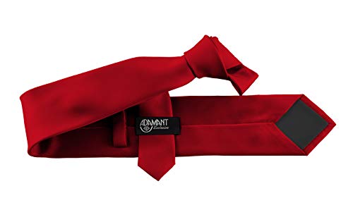 ADAMANT Herren Krawatte Klassische Form Rot 7cm Breit von ADAMANT