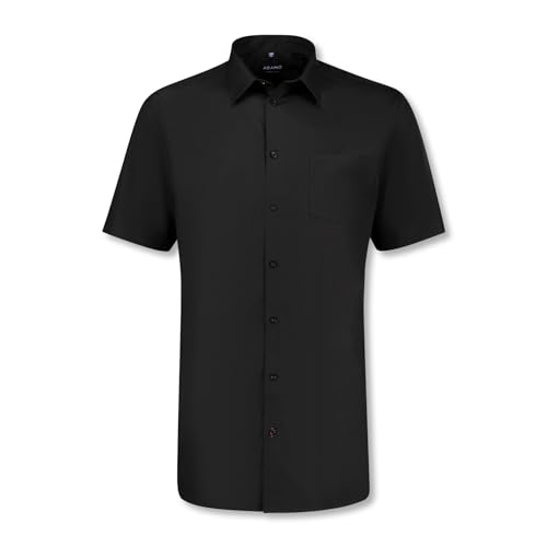 ADAMO Business-Hemd Kurzarm Comfort FIT Herren Serie 'Warren' in großen Größen bis 10XL, Größe:3XL, Farbe:Schwarz von ADAMO