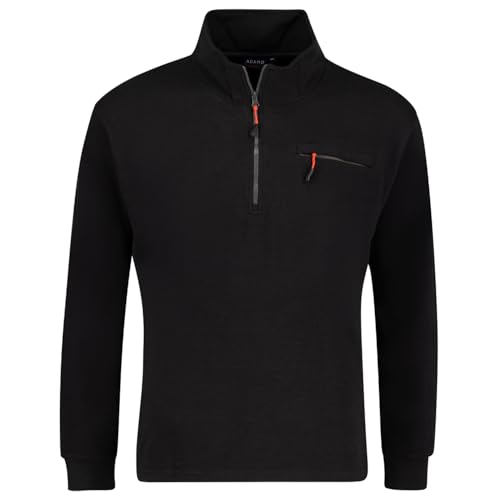 ADAMO Herren Troyer Reißverschluss und Brusttasche Ottoman Rippe Serie Falco Übergrößen 2XL-10XL, Größe:6XL, Farbe:Schwarz ADAMO Herren Troyer Reißverschluss und Brusttasche Ottoman Rippe Serie Falco Übergrößen 2XL-10XL, Größe:6XL, Farbe:Schwarz von ADAMO