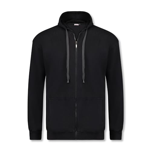 ADAMO Kapuzenjacke ATHEN in schwarz Große Größen bis 14XL, Größe:5XL von ADAMO