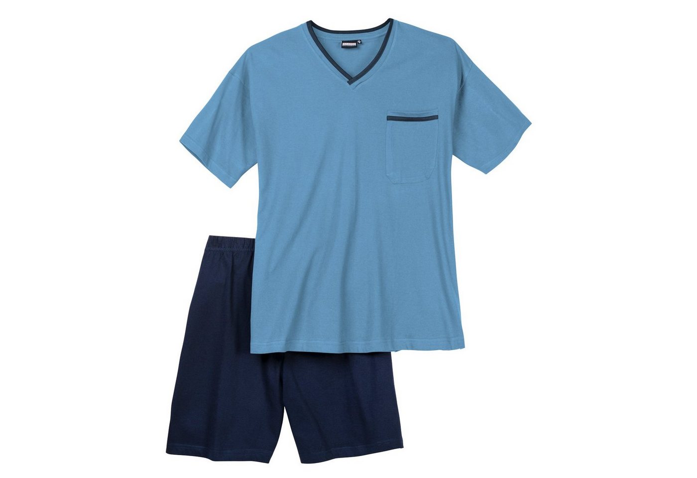 ADAMO Shorty Große Größen Herren Shorty hellblau V-Ausschnitt Adamo (2 tlg) von ADAMO